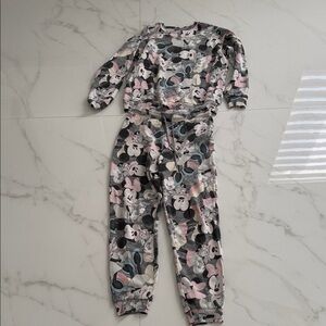 Disney Women's Mickey Mouse Pajama Set - Pink and Gray